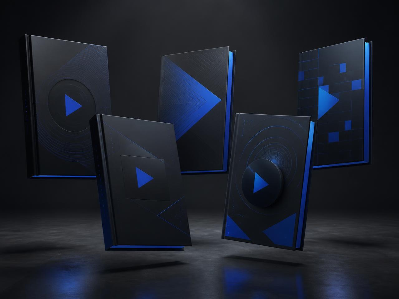 Digital mockup of the five Video Mastery educational guides
